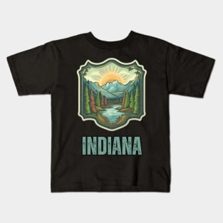 Indiana State USA Kids T-Shirt